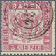 O Baden - Marken Und Briefe: 1862, 3 Kreuzer Mittelrosarot Tadellos Gestempelt "134". Michel 380,- € - Altri & Non Classificati