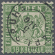 O Baden - Marken Und Briefe: 1862, 18 Kr. Grün Mit K2 „KARLSRUHE 5 AUG”, Linke Obere Ecke Repariert, S - Altri & Non Classificati