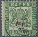 O Baden - Marken Und Briefe: 1862, Wappen 18 Kr. In Seltener Tiefer B-Farbe Dunkelopalgrün Mit Zentris - Autres & Non Classés