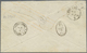 GA Baden - Ganzsachen: 1866, GA-Umschlag 3 Kr. Rosa, Abgenutzte Platte Mit Zusatzfrankatur 7 Kr. Blau ( - Altri & Non Classificati