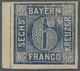 * Bayern - Marken Und Briefe: 1862, 6 Kr. Ultramarin, Probedruck, Allseits Vollrandiges Exemplar Vom L - Autres & Non Classés