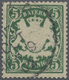 O Bayern - Marken Und Briefe: 1890, 5 Pfg. Wappen Auf Ornament, Grün, Papier Y, Mit WZ 3, Gest. Einwan - Sonstige & Ohne Zuordnung