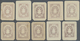 (*) Bayern - Telegrafenmarken: 1876, 17 Ungezähnte Vorlagedrucke Je Als Einzelabzüge In Verschiedenen Br - Altri & Non Classificati