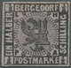 (*) Bergedorf - Marken Und Briefe: 1861, Probedruck 1/2 S Schwarz Auf Lebhaftbraunviolettem Statt Blauem - Bergedorf
