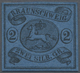 * Braunschweig - Marken Und Briefe: 1853, 2 Sgr. Schwarz Auf Blau, Ungebraucht Mit Originalgummi Und F - Brunswick