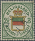 O Helgoland - Marken Und Briefe: 1876, 2 1/2 F./3 Pfg. Dunkelgrün/gelb/zinnoberrot, Gestempeltes Bedar - Heligoland