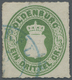 O Oldenburg - Marken Und Briefe: 1887, 1/3 Gr. Gelblichgrün, Gestempelt, Oben Ca. 1,5 Mm Einriß, Desha - Oldenburg