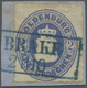 Brfst Oldenburg - Marken Und Briefe: 1862, 2 Gr. Ultramarin, Weit Durchstochen Auf Kleinem Briefstück, Ent - Oldenburg