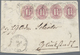 Br Schleswig-Holstein - Marken Und Briefe: 1865, 1¼ S Rotlila Als Dreierstreifen Und Einzelmarke Zusamm - Altri & Non Classificati