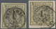 O/Brfst Württemberg - Marken Und Briefe: 1851, 1 Kr. Wappen Schwarz Auf Hellchromgelb, Gest. Nahezu Allseiti - Sonstige & Ohne Zuordnung