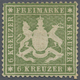* Württemberg - Marken Und Briefe: 1860, Wappenausgabe 6 Kr. (hell)grün, Eng Gezähnt, Dickes Papier, U - Altri & Non Classificati