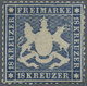 (*) Württemberg - Marken Und Briefe: 1861, Wappenausgabe 18 Kr. Dunkelblau, Dünnes Papier, Ungebraucht M - Autres & Non Classés