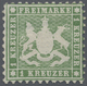*/(*) Württemberg - Marken Und Briefe: 1863, 1 Kreuzer Dunkelgrün Ungebraucht Mit Gummiresten, Einwandfrei - Autres & Non Classés