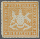 * Württemberg - Marken Und Briefe: 1865, Wappenausgabe 18 Kr. Orangegelb Mit Durchstich, Ungebraucht M - Autres & Non Classés