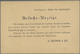 GA Württemberg - Ganzsachen: 1877, 3 Pfg. Dienstpostkarte Mit Rückseitigem Text Wegen Einer Besuchsanze - Altri & Non Classificati