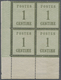 **/* Elsass-Lothringen - Marken Und Briefe: 1870/1871, 1 Ctm. Grün Type 1 Im 4er-Block Aus Der Li. Untere - Sonstige & Ohne Zuordnung