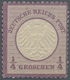 ** Deutsches Reich - Brustschild: 1872, 1/4 Groschen Violett Kleiner Schild Postfrisch, Die Marke Ist F - Unused Stamps