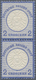 ** Deutsches Reich - Brustschild: 1872, 2 Gr. Senkrechtes Paar, Luxusausgabe In Tiefer Blauer Farbe - Nuovi