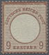 (*) Deutsches Reich - Brustschild: 1872, 9 Kr. Rotbraun, Großer Schild, Farbfrisch Und üblich Gezähnt, U - Neufs