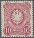 ** Deutsches Reich - Pfennig: 1881/1884, 10 Pfg. Reichsadler Im Oval, Rosarot (dunkelgelblichorange), P - Neufs