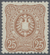 ** Deutsches Reich - Pfennig: 1883/1886, 25 Pfg. Reichsadler, Hellorangebraun, Postfrisch Einwandfrei, - Neufs