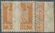 ** Deutsches Reich - Weimar: 1924. Reichsadler 50 Pfg. Orange Mit 6 Mm Breiter PAPIERFALTE In Der Marke - Ungebraucht