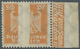 ** Deutsches Reich - Weimar: 1924. Reichsadler 50 Pfg. Orange Mit 6 Mm Breiter PAPIERFALTE In Der Marke - Neufs