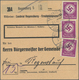 Delcampe - Br Deutsches Reich - Dienstmarken: 1934, 40 Pf Dunkellila, Partie Mit 3 Versch. Paketkarten, Dabei Einz - Servizio