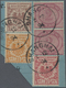 Brfst Deutsche Post In China - Vorläufer: 1894, 10 Pfg Mittel(karmin)rot, Dunkelgelb Quarzend (in Dieser F - Chine (bureaux)