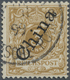 O Deutsche Post In China: 1898, 3 Pfg. Steiler Aufdruck Hellocker, Einwandfrei, Gestempelt, Fotoattest - Chine (bureaux)