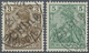 O Deutsche Post In China: 1900, 3 Pf Und 5 Pf Germania Mit HANDSTEMPEL-AUFDRUCK "China" Je Sauber Gest - Cina (uffici)