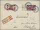 Br Deutsche Post In China: 1906, Randstück 2 1/2 Dollar (gummifleckig) + Randstück 1/2 Dollar (zwei Kur - Deutsche Post In China