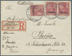 Br Deutsche Post In China - Stempel: 1903. "Tientsin Deutsche Post 9.9.03", 3x Mit 3x 10 Pf Auf R-Brief - Deutsche Post In China
