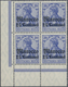 ** Deutsche Post In Marokko: 1906, Postfrischer Eckrand-Viererblock Vom Unterrand, Mi. 240,- + Euro. - Deutsche Post In Marokko