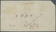 Brfst Deutsche Post In Marokko: 1912, 6 P. 25 C. Auf 5 M. Marokko-Aufdruck, Rein Schwarze Rahmenfarbe, Dun - Marocco (uffici)