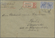 Br Deutsch-Ostafrika - Vorläufer: 1891 (30.3.),  Zwei Mal 20 Pfg. Krone/Adler Auf R-Brief (links Etwas - Africa Orientale Tedesca
