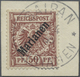 Brfst Deutsche Kolonien - Marianen: 1900. 50 Pf Krone/Adler Aufdruck "Marianen", Gestempelt "SAIPAN 5/4 °° - Mariannes