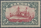 ** Deutsche Kolonien - Samoa: 1901, 5 M. Kaiseryacht Grünschwarz/bräunlichkarmin, Einwandfrei Postfrisc - Samoa