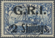 O Deutsche Kolonien - Samoa - Britische Besetzung: 1914, 2 Sh. Auf 2 M. Schwärzlichblau Und Aufdruck „ - Samoa