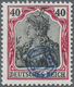 ** Deutsche Abstimmungsgebiete: Oberschlesien - Französische Besatzung: 1920, Germania 40 Pfg. Rot/schw - Sonstige & Ohne Zuordnung