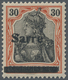 ** Deutsche Abstimmungsgebiete: Saargebiet: 1920, Germania 30 Pf. Dunkelrotorange/ Schwarz Auf Orangewe - Sonstige & Ohne Zuordnung