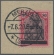 Brfst Deutsche Abstimmungsgebiete: Saargebiet: 1920, Germania 80 Pf. Karminrot/grauschwarz Mit Aufdruck 'S - Autres & Non Classés