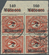 O/ Danzig: 1923, Flugpostmarke 2 Mio Auf 100 000 Mark Lebhaftrot, Im Gestempelten Viererblock Vom Bogen - Sonstige & Ohne Zuordnung