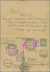 GA Danzig - Ganzsachen: 1932. Doppelkarte 10+10 Pf Grün Wappen Als Expresskarte Mit Zfr 2 Paare Luftpos - Sonstige & Ohne Zuordnung