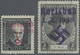 * Sudetenland - Karlsbad: 1938, Masaryk Trauerausgabe, 50 H. Und 2 Kr., Mit Handstempelaufdruck "Karls - Sudetenland