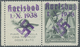 * Sudetenland - Karlsbad: 1938, 50 H. Dos Alto, Randstück Mit überdruckten Leerfeld Links, Ungebraucht - Région Des Sudètes