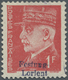 ** Dt. Besetzung II WK - Frankreich - Festung Lorient: 1945, 1 Fr. Pétain Dunkelrosa, Voller Originalgu - Occupation 1938-45