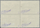 ** Dt. Besetzung II WK - Mazedonien: 1944, 6 L Auf 10 St Violettultramarin Im Postfrischen 4er-Block, S - Besetzungen 1938-45