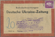 Br Dt. Besetzung II WK - Ukraine: 1941, 40 Pf Dkl'lila EF Auf Bahnhofszeitung Adresszettel Der "Deutsch - Occupazione 1938 – 45