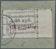 Brfst Dt. Besetzung II WK - Ukraine - Sarny: 1941, 3 Krb. Mit Rotem Aufdruck Vom Rechten Seitenrand, Type - Occupazione 1938 – 45